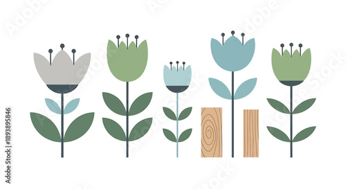 Nature-Inspired Floral Designs, Colorful Flowers, Digital Illustration, Botanical Art, Modern Aesthetic