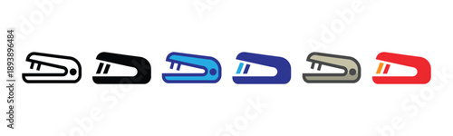 Vector illustration icon colorful binder clips in various colors