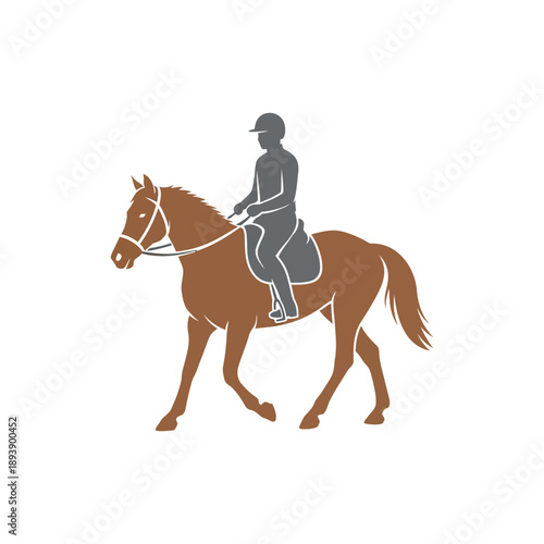 Equestrian rider on horse