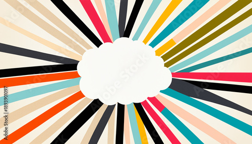 minimalist abstract burst o...