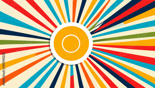 colorful radial burst illus...