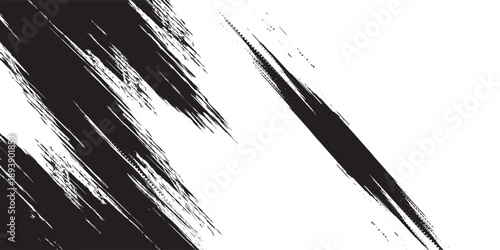 Glitch distorted grunge layer . Noise destroyed texture . Trendy defect error shapes . Overlay grunge texture . Distressed effect .Vector shapes with a halftone dots screen print texture