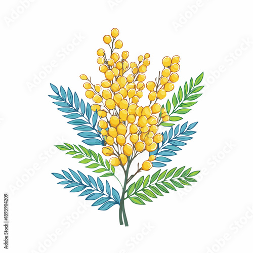 Elemento decorativo mimosa