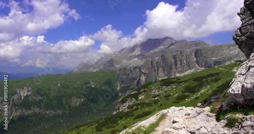 Summer landscape in the Dolomites.