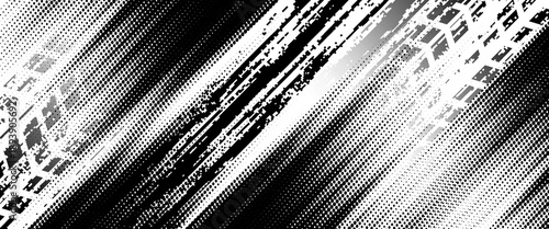 Auto tire tread grunge element. Car and motorcycle tire pattern, wheel tyre tread track. Black tyre print.