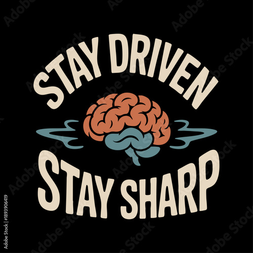 Motivational typography t shirt design with focus message vector illustration, easily editable.