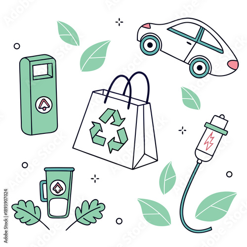 A minimalist image features a partial view of a green heart shape with a thick dark outline on white