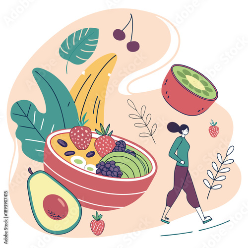 A minimalist composition featuring a predominantly white background with a subtle peach colored block in the upper right corner