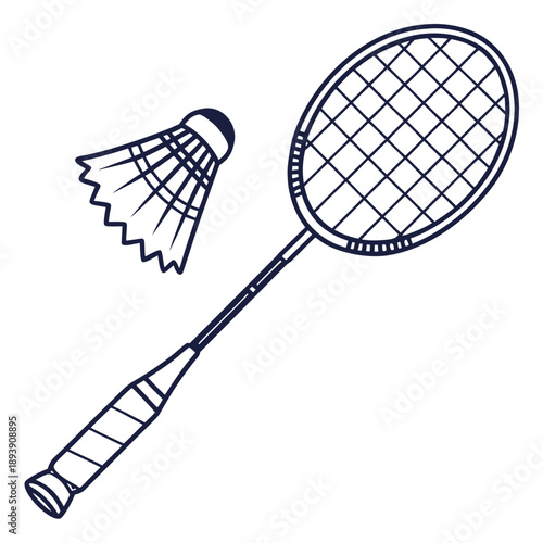 Badminton racket and shuttlecock