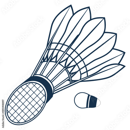 Badminton racket and shuttlecock