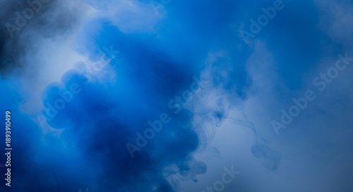 Wallpaper Mural Dramatic Blue Smoke Cloud - A Captivating Abstract Background. Torontodigital.ca
