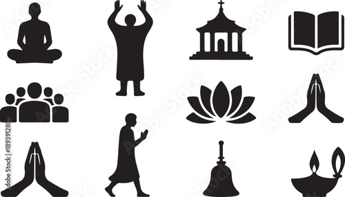 Religious Symbols Collection for Spiritual and Cultural Practices