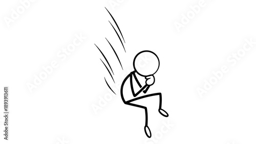 Simple line drawing of a person experiencing discomfort or pain.