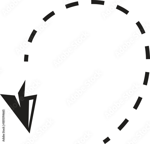 Paper plane vector icon set. Origami paper airplane illustration isolated outline Paper plane with dotted line, Origami paper airplane, Travel symbol