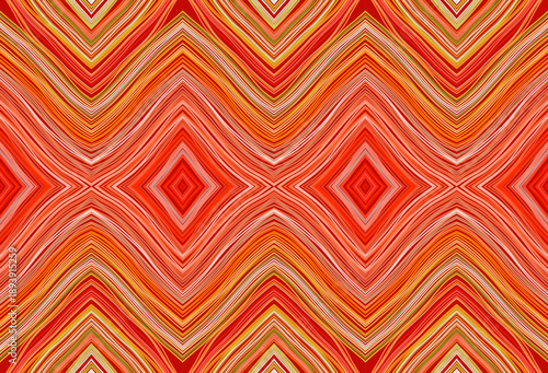 An ornament made of colored floss threads. Ethnic ornament. Geometric tribal background. Seamless pattern. Strips. Colored carpet. Fabric design. Vector illustration.