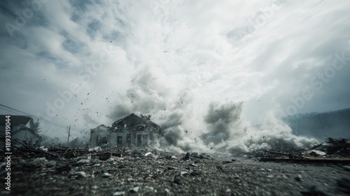 Aftermath of a Disaster: A Devastated Landscape after a calamity