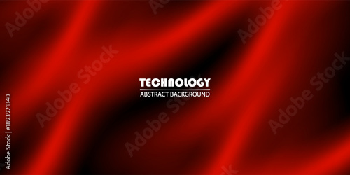 Dark Red Abstract Gradient Blur Background with Dramatic Light. Futuristic Technology Concept