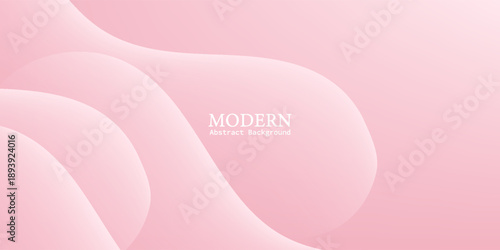 Soft Pastel Pink Abstract Wave Background with Smooth Curves. Modern creative trendy design in vector illustration