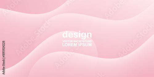 Soft Pastel Pink Abstract Wave Background with Smooth Curves. Suit for banner, web, brochure, pamflet and presentation