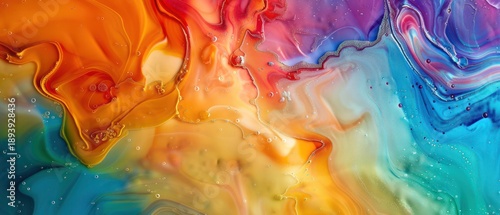 Liquid water ink color mix flow blend waves background