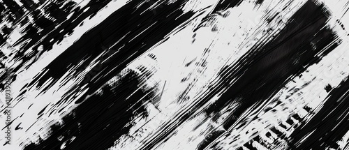 black and white abstract paint striped scratch splash background