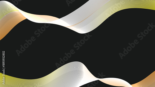 Abstract Black White and Yellow Line Pattern Vector Background Design
