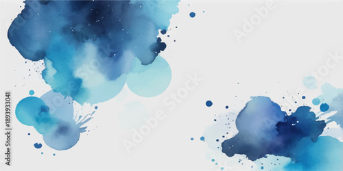 Abstract blue water and ink splash background with dynamic liquid motion