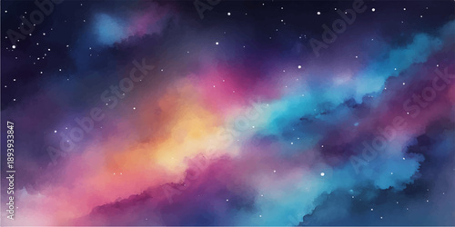 Abstract space background with stars and galaxies
