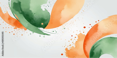 Close up of water glass and green tea with leaves