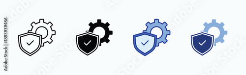 Safety Icon Sheet Multiple Style Collection Isolated Vector