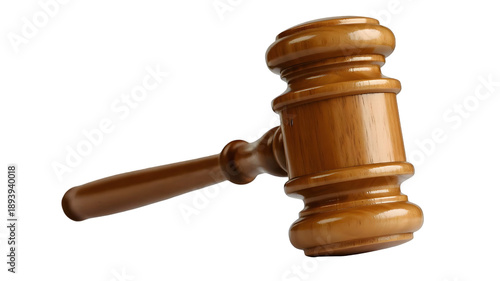 A wooden gavel on a black background