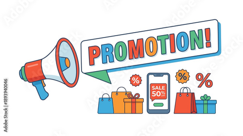 Promotion Event Featuring Shopping and Discounts in a Digital Marketing Environment