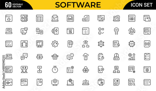Outline icon set 249