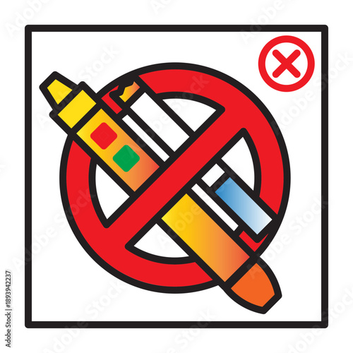 Public toilet regulation color icons. Public restroom regulation color icons. no smoking icon in public restrooms.