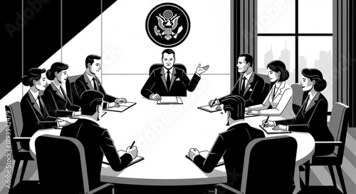 business meeting in conference room