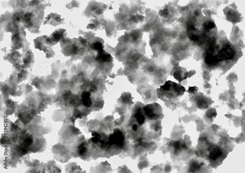 Abstract Ink Wash Texture on White Background Illustration