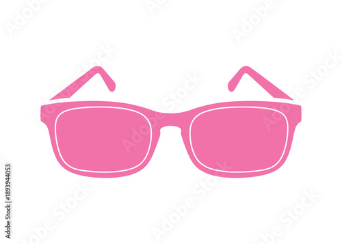 Vector illustration featuring solid glyph of eye glasses

