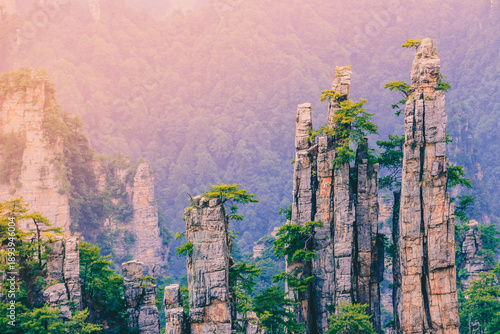 Foto Yunqing rock scenic view at Zhangjiajie national forest park,Wulingyuan,Hunan,Ch