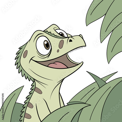 A cute smiling lizard