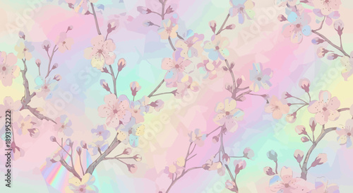 Pastel spring blossom pattern with a gentle touch and a soft aesthetic appeal