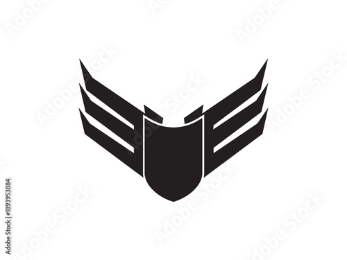 shield with wings icon, elegance guarantee icon