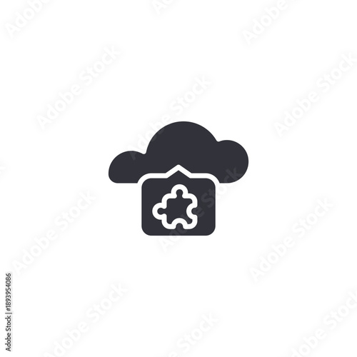 Cloud computing icon symbolizing web hosting, data storage services, and modern internet infrastructure.