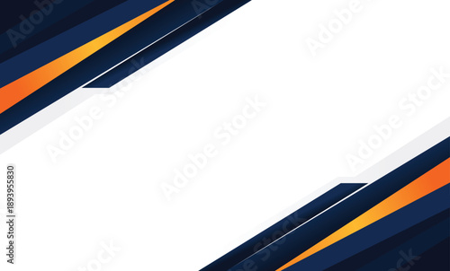 Abstract navy blue and orange diagonal corporate background with copy space vector