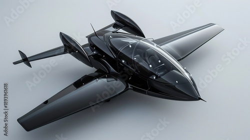 Sleek futuristic aircraft design showcases advanced engineering and aerodynamic form