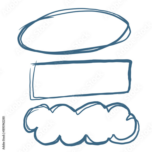 Set of blank speech bubble icons and comic chat balloons on a white background for communication and message design illustration