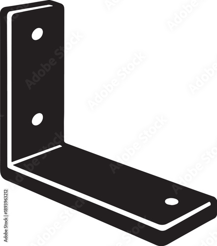 Electrical Wall Mount Bracket Black Silhouette