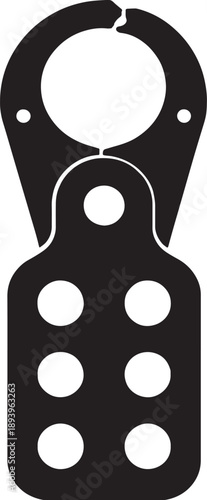 Electrical Lockout Tagout Device Black Silhouette