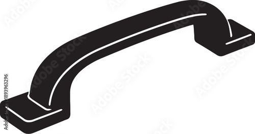 Electrical Panel Door Handle Black Silhouette