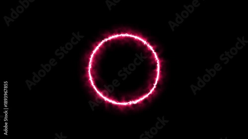 Pink Electric Neon Circle Animation Loop