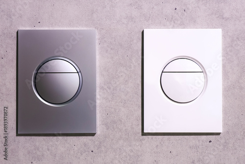 The flush button on a smart toilet